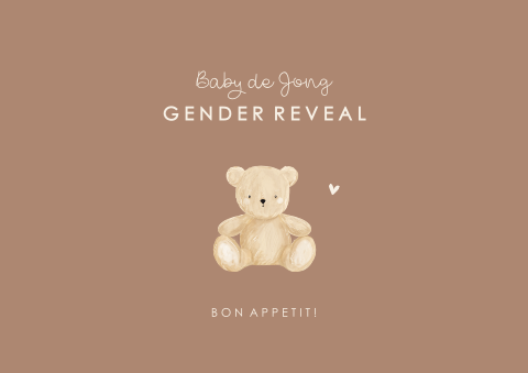 Placemat bruin met teddybeer