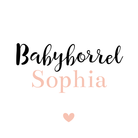 Babyborrel kaartje voor een meisje