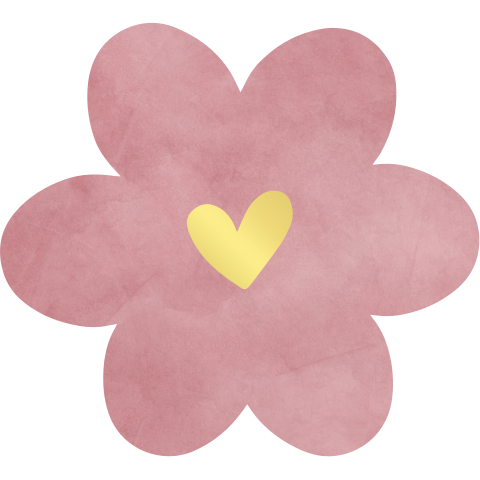Sluitsticker roze in bloemvorm
