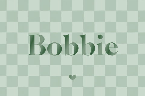 Trendy geboortekaartje groen met ruitjes en hoogglans