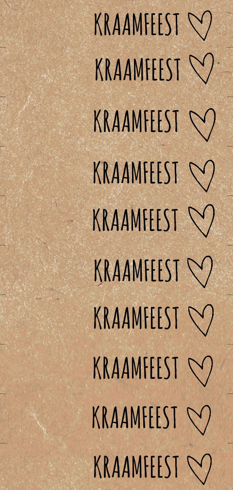 DIY label kraftlook Kraamfeest hartje