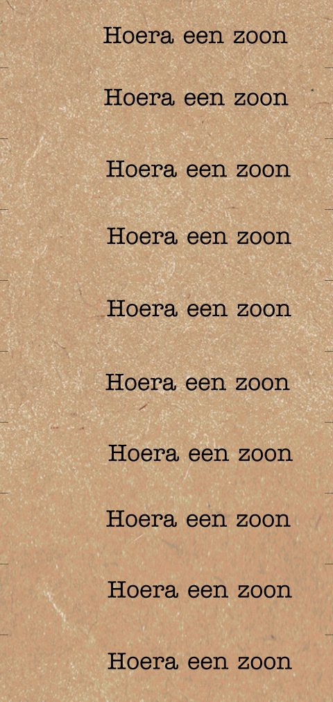 Kraftlook DIY-label Hoera Een Zoon