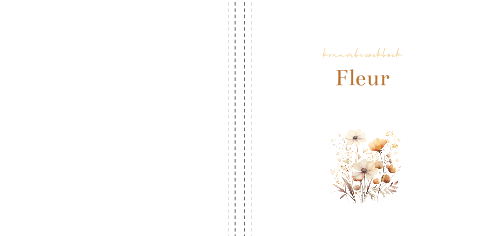 Kraambezoekboek met romantische bloemen