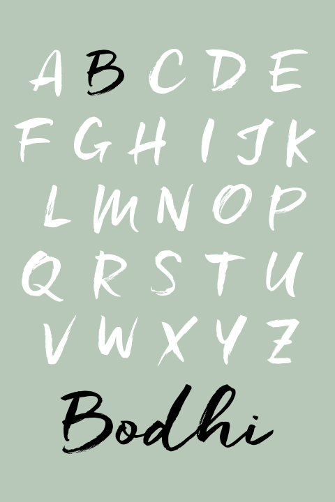Stoere poster jongenskamer met alphabet