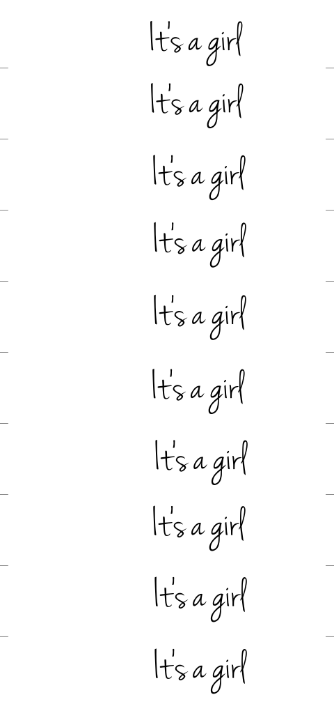 DIY-label Its a Girl
