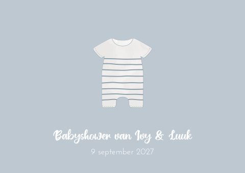 Placemat blauw met rompertje