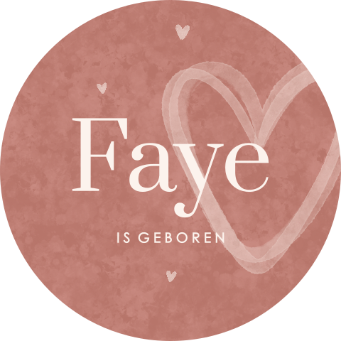 Tuinbord roze velvet-look met hartjes