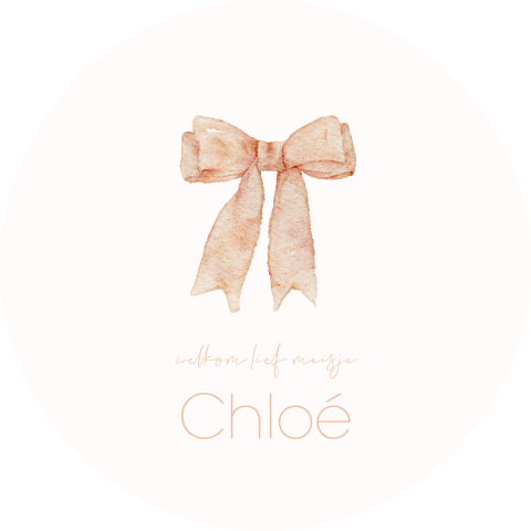 Lief tuinbord met pastelroze strik