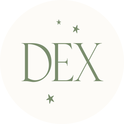 Naamsticker met groene sterretjes