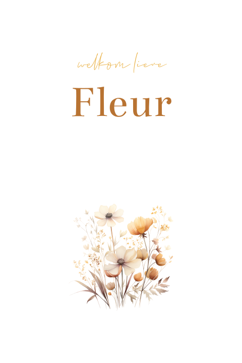 Raanbord met romantische bloemen