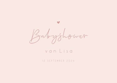 Placemat met roze minimalistisch met hartje