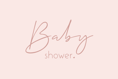 Roze babyshower uitnodiging