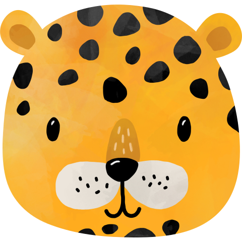 Origineel geboortekaartje in de vorm van een jaguar hoofd