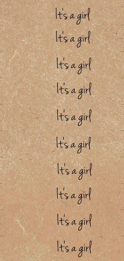 Kraftlook DIY-label Its a Girl