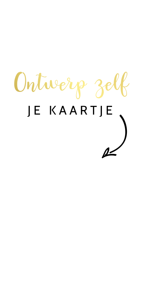 Zelf maken goudfolie geboortekaartje in hip langwerpig formaat