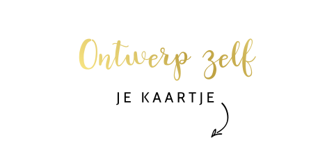 Goudfolie geboortekaartje zelf maken in panorama