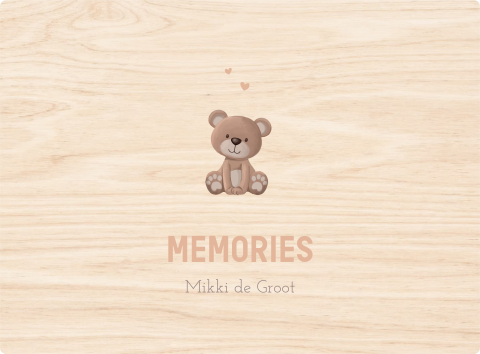 Memorybox met teddybeer en hartjes