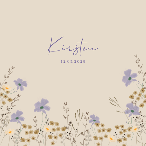 Lieve poster met kleurrijke bloemen