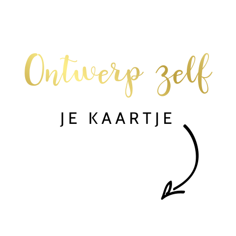 Maak je eigen goudfolie geboortekaartje op vierkant formaat