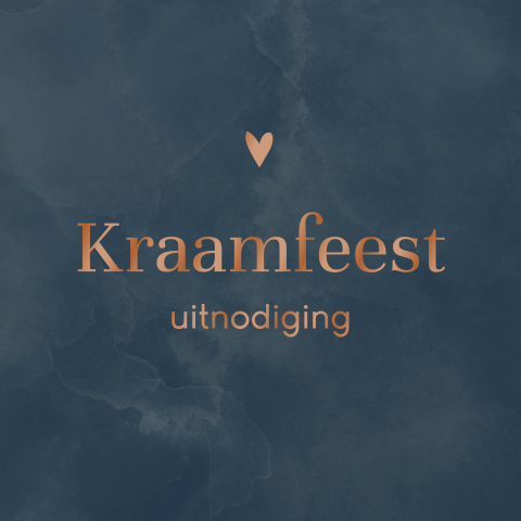 Stijlvol kraamfeest kaartje met hoogglans