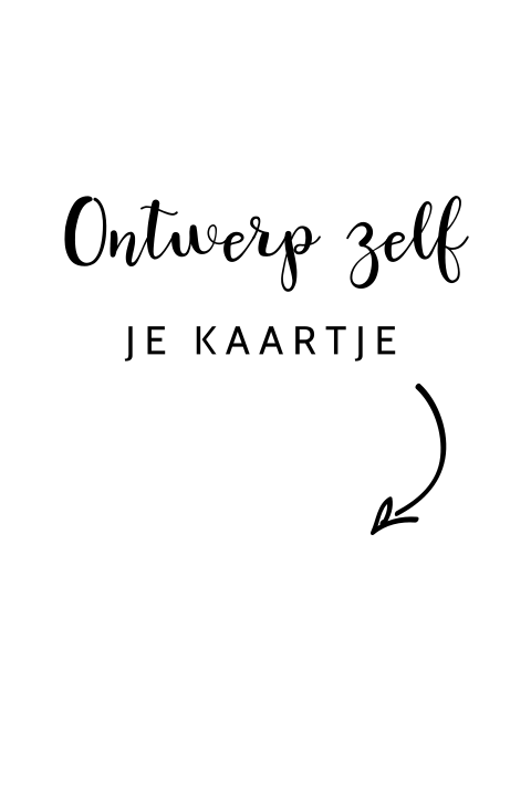 Blanco staand dubbel verjaardagskaartje