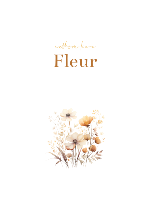 Poster met romantische bloemen