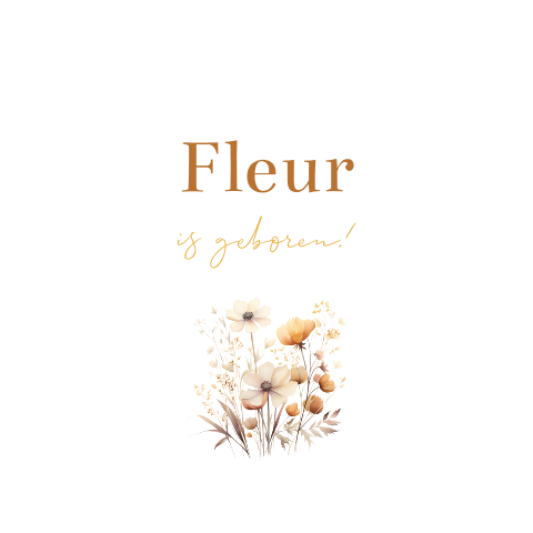 Raamsticker rond met romantische bloemen