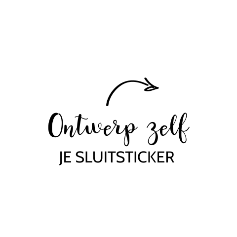Zelf te bewerken sluitsticker in organische vorm