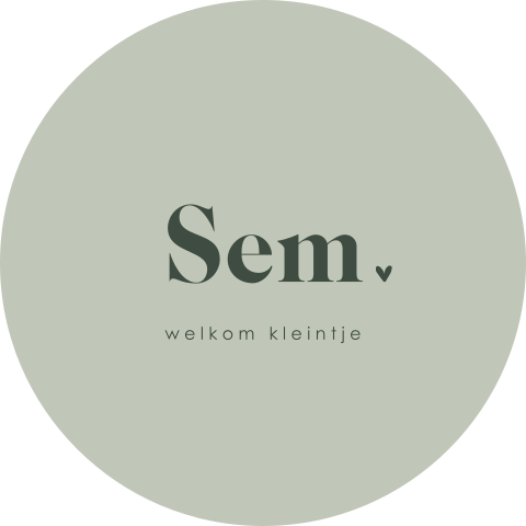 Raamsticker rond groen met naam