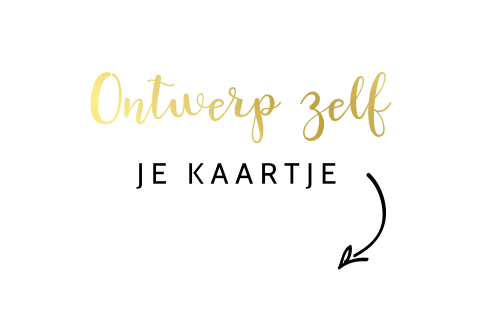 Dubbelzijdig folie blanco liggend kaartje enkel
