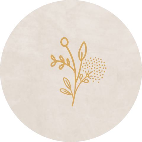 Sluitsticker beige met takje