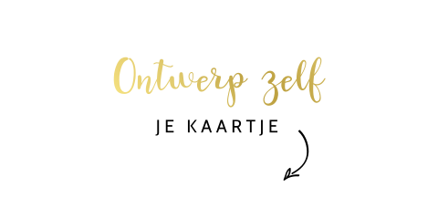Zelf maken geboortekaartje met dubbelzijdig goudfolie in panorama