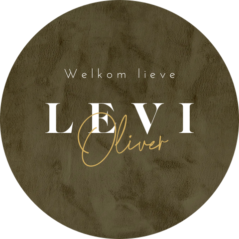 Raamsticker rond stoer met groene velvet-look
