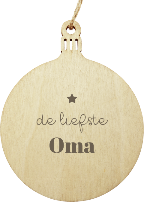 Houten kersthanger met tekst