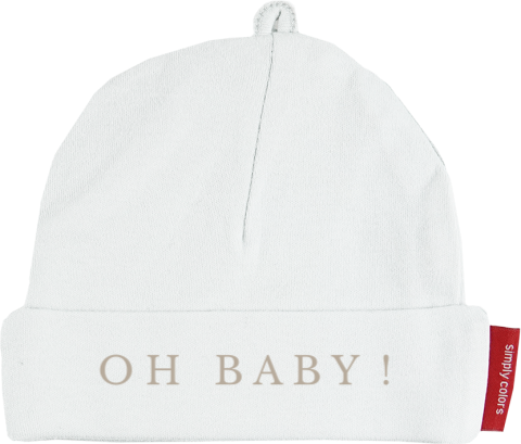 Zwangerschapsaankondiging babymutsje 'oh baby'