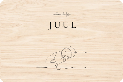 Memorybox met lijntekening baby