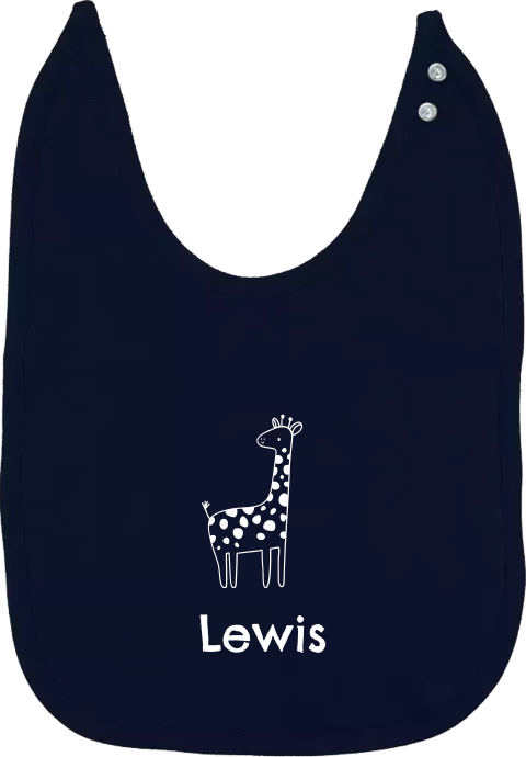 Slabbetje met giraffe en naam