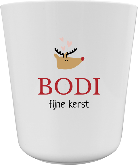 Kerst kinderbeker met naam en rendier