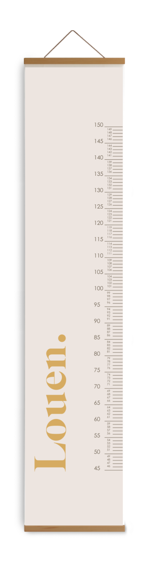 Bewerkbare groeimeter kinderkamer minimalistisch