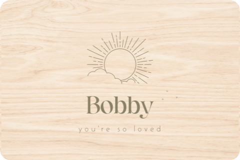 Memorybox met lijntekening zon