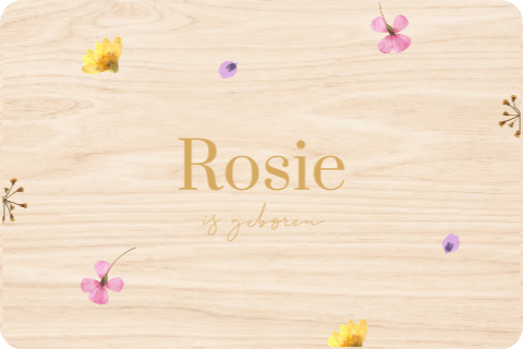 Memorybox met kleurrijke droogbloemen