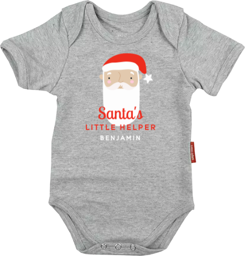 Kerst romper grijs met kerstman
