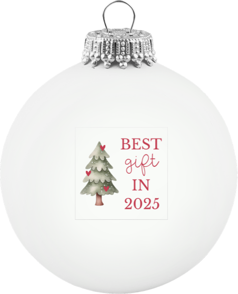 Zwangerschapsaankondiging kerstbal met kerstbal