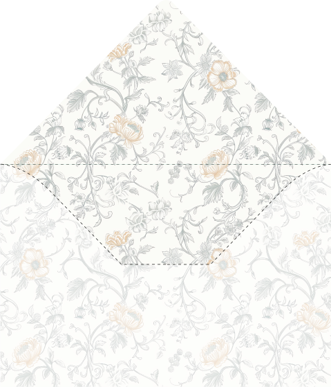 Inlay binnenkant envelop stijlvol bloemenpatroon