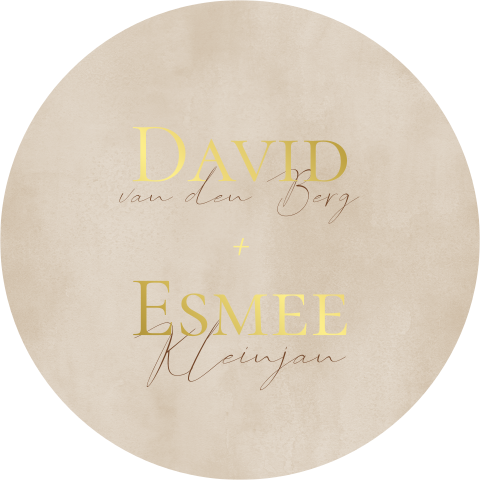 Save the Date kaart cirkel goudfolie