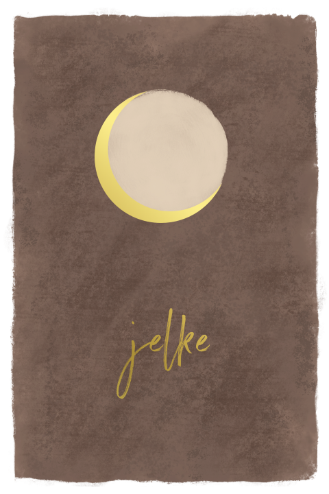 Geboortekaartje zon maan watercolor achtergrond