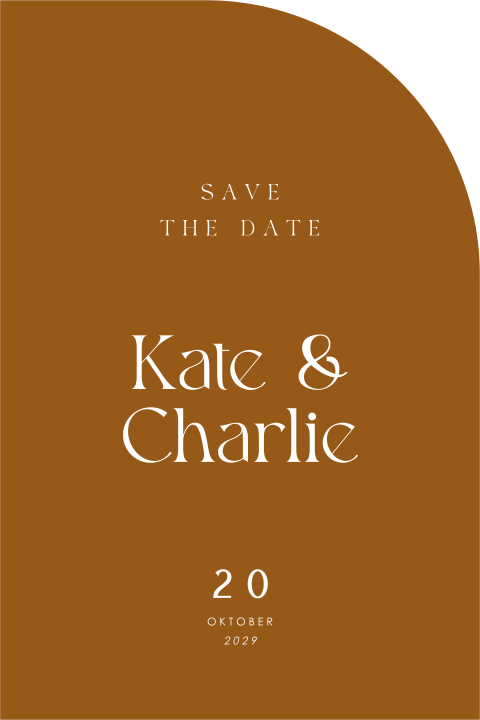 Save the Date halfrond aardetinten