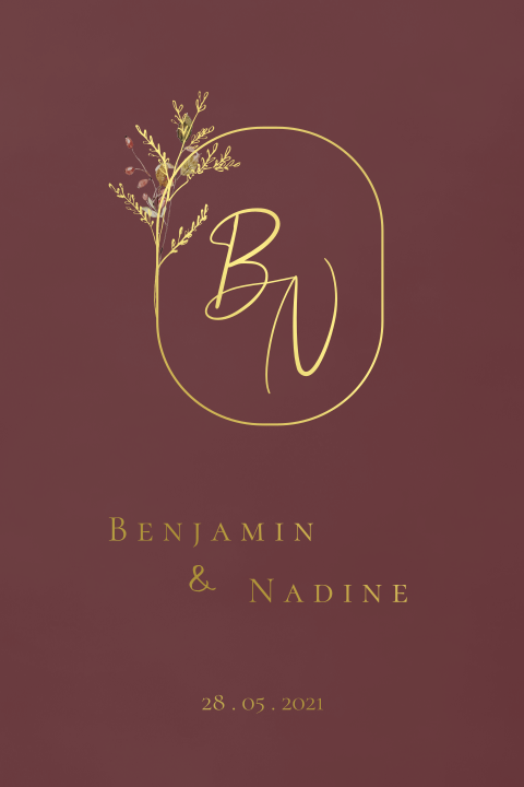 Trouwkaart Benjamin Nadine