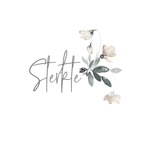 Condoleance kaart met stijlvolle bloemetjes