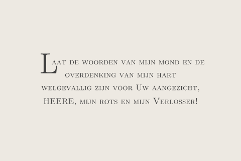 Stijlvolle christelijke kaart met bemoediging